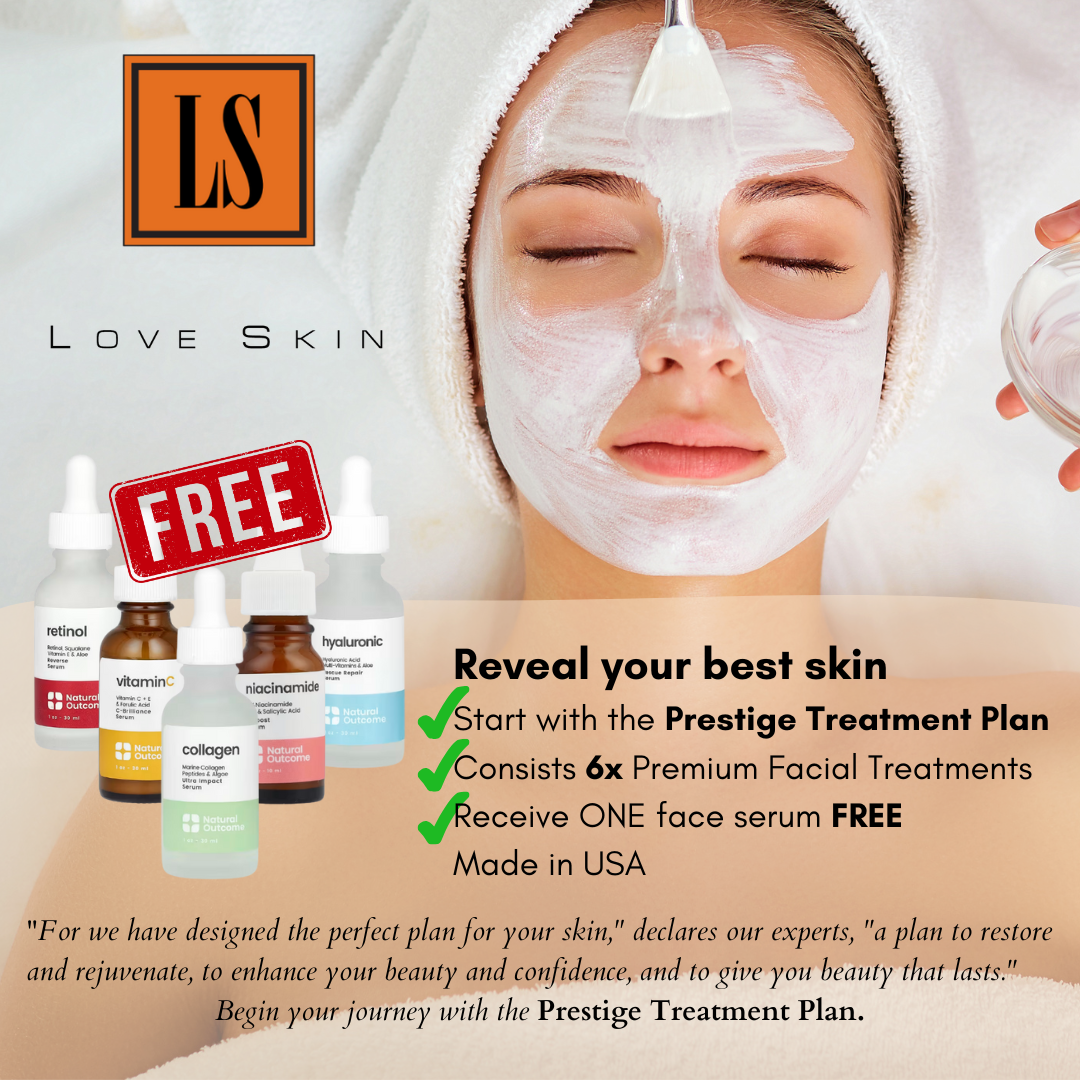 Prestige Treatment Plan - 6 Premium Exclusive Face Treatment with 1 face serum (USA) FREE!