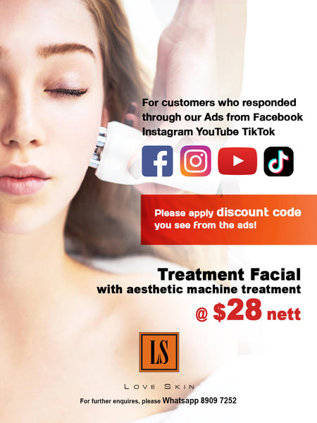 [TRIAL28-60][For NEW customers] Face Aesthetic Treatment- Full steps include extraction, aesthetic equipment and treatment mask!